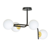 Lampa sufitowa RAGNAR 4A BLACK GOLD Emibig 1032/4A biały/czarny