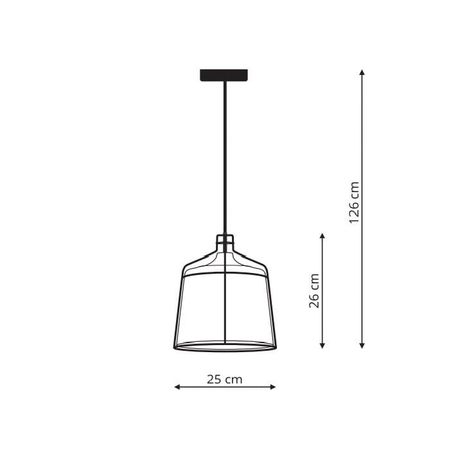 Lampa wisząca Dritto 1xE27 mała biała LP-123/1P S WH