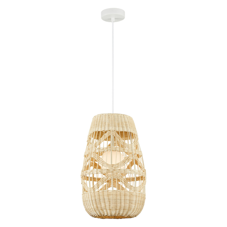 Milagro Lampa wisząca ARONA NATURAL 1xG9 fi 250 ML0352 BIAŁY + RATTAN