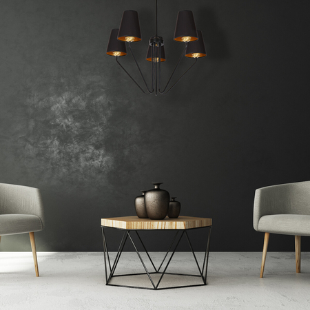 Milagro Żyrandol VICTORIA BLACK 5xE27 MLP4913 CZARNY