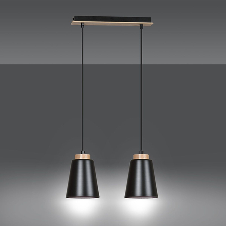 Lampa wisząca BOLERO 2 BLACK Emibig 442/2 czarny