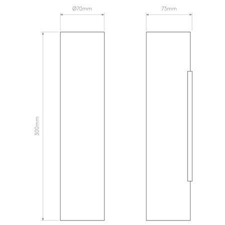 Kinkiet Astro Yuma 300 LED 1399027 Czarny z Teksturą