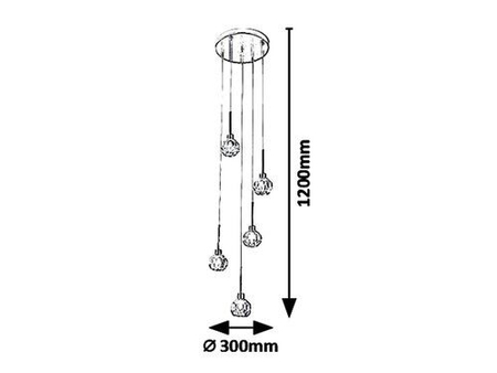 Lampa wisząca Rabalux Kassia 5396 złoty