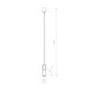 Lampa wisząca CYLINDER M Nowodvorski 7865 transparentny/czarny