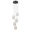 Lampa wisząca Italux Alani PND-34375-5-BK Czarny mat, złoty