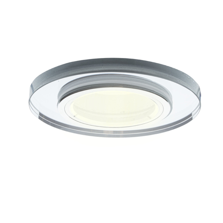 Eko-Light Oczko sufitowe szklane OKRĄGŁE. Kolor: SREBRNY EKOS204 SREBRNY