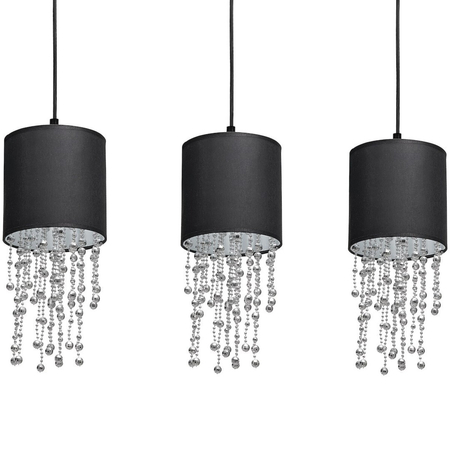 Milagro Lampa wisząca ALMERIA BLACK/CHROME 3xE27 MLP64300 Czerń / Chrom