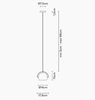 Lampa wisząca Fabbian D57A0715 Beluga Steel D140 Ø14cm Cromoto