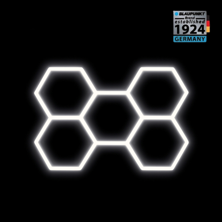 Lampa LED Hexagon Blaupunkt 173W geometryczny panel sufitowy led 4000K CRI90 w kształcie plasta miodu