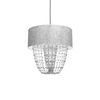 Milagro Lampa wisząca ALMERIA SILVER/BLACK 1xE27 MLP6437 Srebro / Czerń