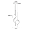Lampa wisząca Kaja VELA K-5338 bursztynowy, czarny