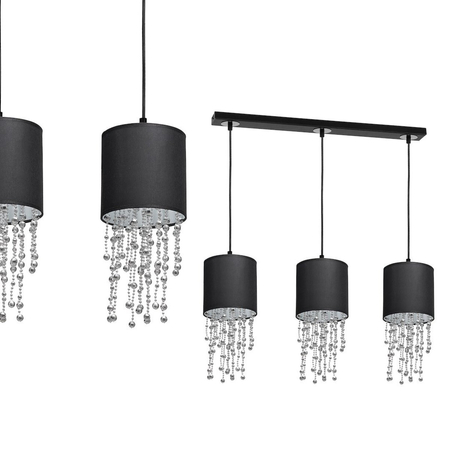 Milagro Lampa wisząca ALMERIA BLACK/CHROME 3xE27 MLP64300 Czerń / Chrom