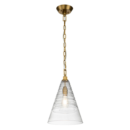 Lampa wisząca Elmore - 1 źródło światła - Oksydowany mosiądz Quintiesse QN-ELMORE-P-BBS