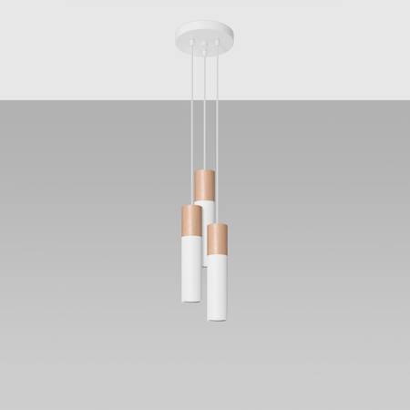 Sollux Lighting Lampa wisząca PABLO 3P biała SL.1013