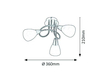Lampa sufitowa Rabalux Jenna 5532 chrom satyna