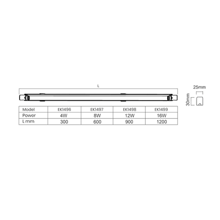 Eko-Light Listwa LED Vito T5 16W 4000K 120cm EK1499