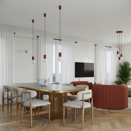 Sollux Lighting Lampa biurkowa HALO ochra czerwona SL.1731