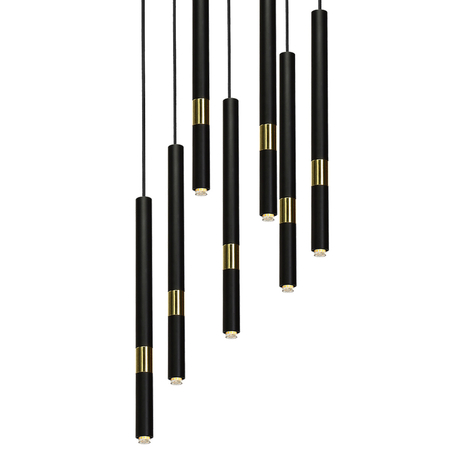 Milagro Lampa wisząca MONZA BLACK/GOLD 7xG9 8W MLP6385 CZARNY / ZŁOTY