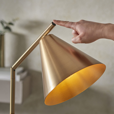Endon Lighting Lampa podłogowa 102369 mosiądz