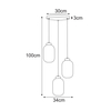 Lampa wisząca Kaja VILAR K-5735 biały, czarny