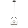 Średnia lampa wisząca Somerset - 1 źródło światła - Czarna Quintiesse QN-SOMERSET-P-C-BK