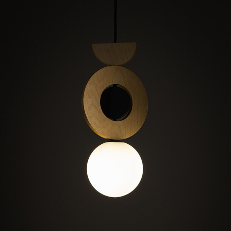 Lampa wisząca Nowodvorski DROPS WOOD B 11174 Naturalne drewno Biały