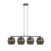 Lampa wisząca MALIA 4 Emibig 1185/4 czarny/złoty