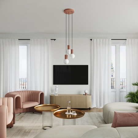 Sollux Lighting Lampa wisząca HALO 1 mocca SL.1734