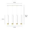 Lampa wisząca KIBO 4 WH/GOLD Emibig 642/4 biały/złoty