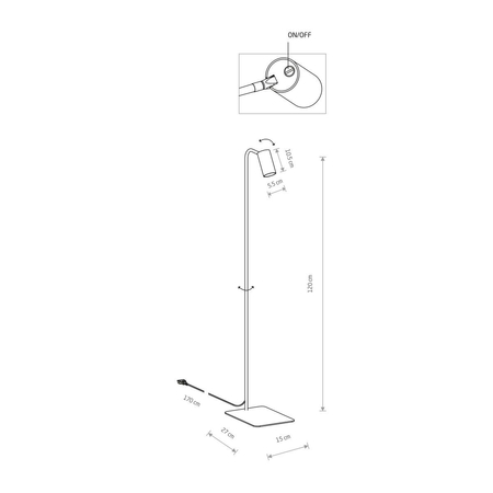 Lampa podłogowa MONO Nowodvorski 7704 biały