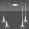 Lampa wisząca TRAKER 4 WH/GOLD Emibig 527/4 biały/złoty