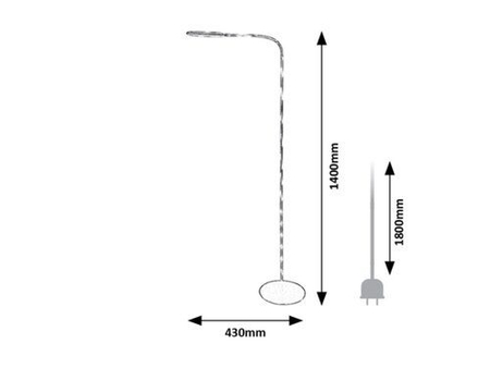 Lampa podłogowa Rabalux Adelmo 74010 popielaty