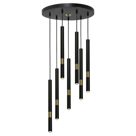 Milagro Lampa wisząca MONZA BLACK/GOLD 7xG9 8W MLP6385 CZARNY / ZŁOTY