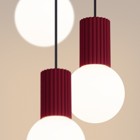 Sollux Lighting Lampa wisząca HALO 3P burgund SL.1750