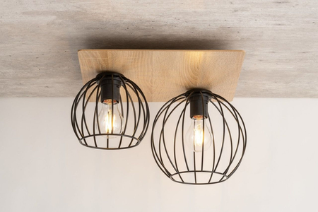 Sigma 32358 CYBER 2 prostokąt dąb/czarny plafon