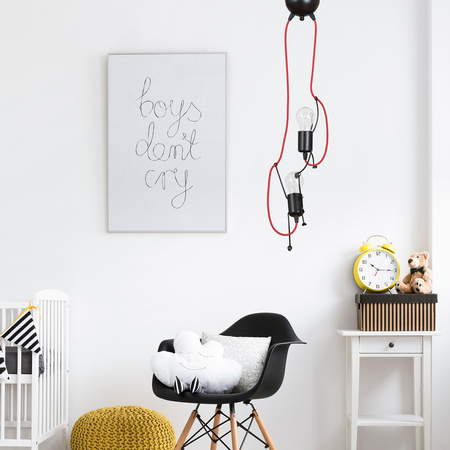 Lampa wisząca BOBI 2 BLACK Emibig 537/2 czarny