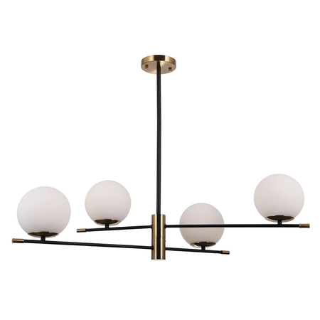 Lampa wisząca Italux Stelia PND-43660-4 Czarny mat, antyczny brąz