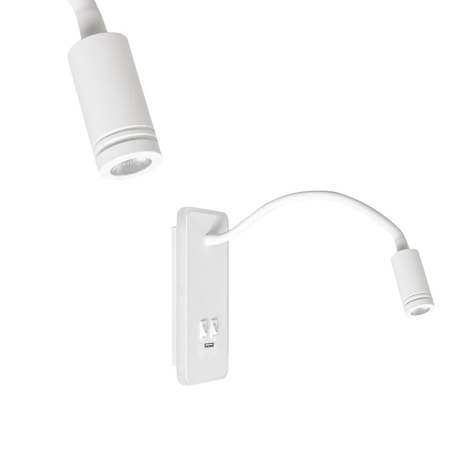 Milagro Lampka nocna Base 8W+2W Biały ML6349 BIAŁY