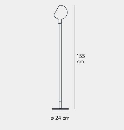 Lampa podłogowa Fontana Arte F265925100AMNE Parola