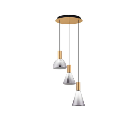 Lampa wisząca Luces Exclusivas SARDUNO LE45138 złoty i odcienie złota, szary i odcienie szarości