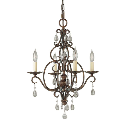 Żyrandol Elstead Lighting Chateau brązowy FE-CHATEAU4