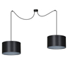 Lampa wisząca ROTO 2 BL BLACK/SILVER Emibig 185/2 czarny/srebrny