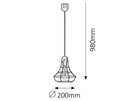 Lampa wisząca Rabalux Ramsey 4650 miedź