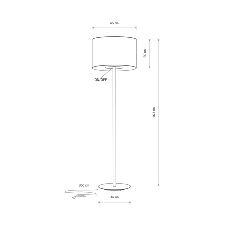 Lampa podłogowa Nowodvorski AMARELA 11663 Czarny melanż
