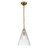 Lampa wisząca Elmore - 1 źródło światła - Oksydowany mosiądz Quintiesse QN-ELMORE-P-BBS