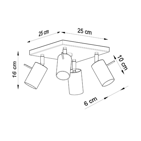 Sollux Lighting Plafon RING 4L beżowy SL.1498