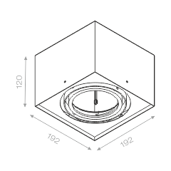 Spot AQForm Squares 111X1 Surface Biały Struktura
