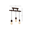 Milagro Lampa Wisząca JACK 3xE27 Orzech MLP4360 Naturalne drewno