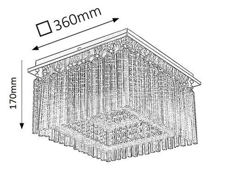 Lampa sufitowa Rabalux Danielle 2448 chrom