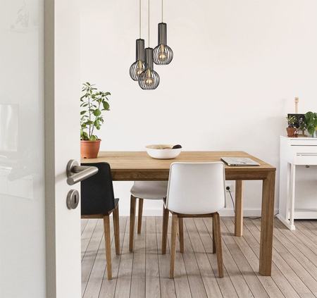 Lampa wisząca ARVI BLACK Kaja K-4522 czarny/złoty